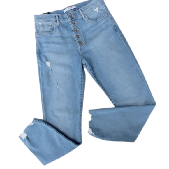 Joe's Denim High Rise Straight Ankle Light Wash Denim Jean Size 29 - Picture 4 of 10